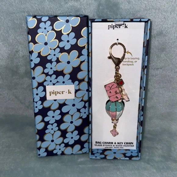Piper K Hot Air Balloon Paris-themed Bag Charm - Picture 9 of 9